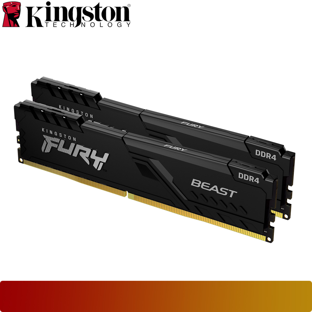 KINGSTON Fury Beast DDR4 32GB (2x16GB) 3200MTs Kit CL16 Black