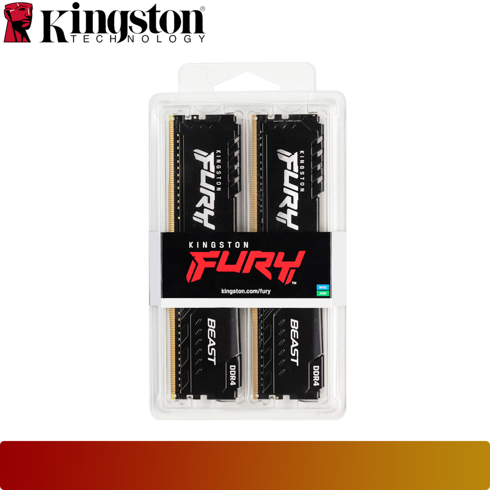 KINGSTON Fury Beast DDR4 32GB (2x16GB) 3200MTs Kit CL16 Black