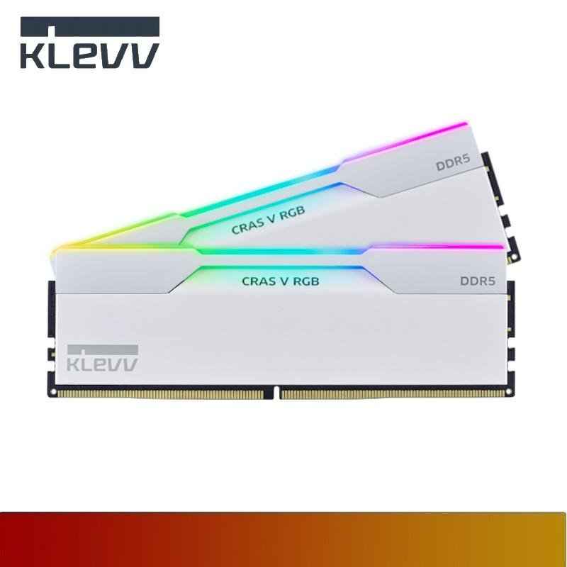 KLEVV KD5AGUA80-60B280J | CRAS V RGB 32GB (2x16GB) DDR5 DRAM 6000MHz CL28 AMD EXPO & Intel XMP Memory kit - Brilliant White