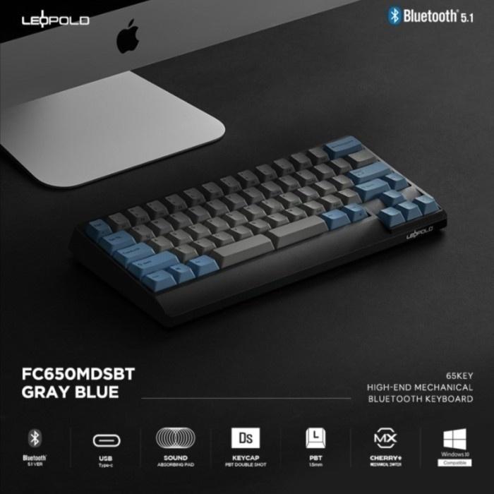 LEOPOLD FC650MDSBTS Bluetooth Blue/Grey PD 65% Cherry MX Silent Red | FC650MDSBTS/EGBPD - 1 - Nano Komputer