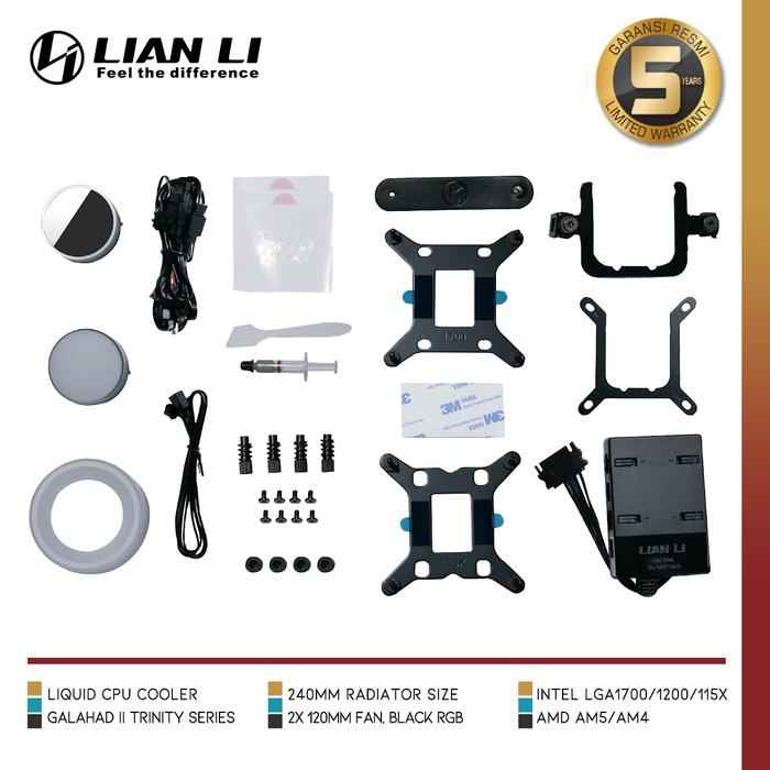 LIAN LI Galahad II Trinity 240 ARGB AIO UNI FAN SL - INFINITY - 5 - Nano Komputer