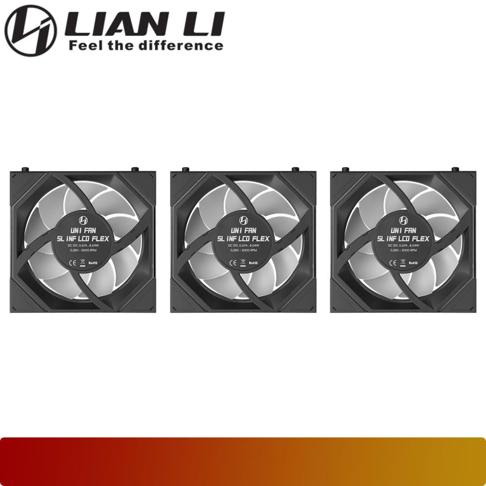 LIAN LI UNI FAN SL-INF LCD FLEX 120 Reverse Blade Triple Pack-4-Nano Komputer