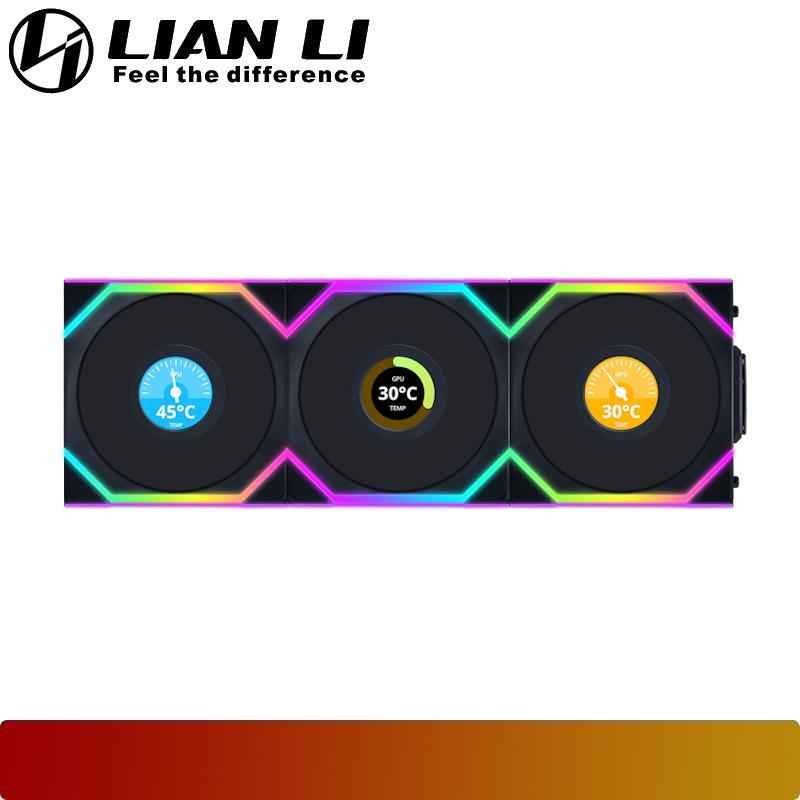 LIAN LI UNI FAN SL Wireless LCD 120 Reverse Blade Triple Pack - 1 - Nano Komputer