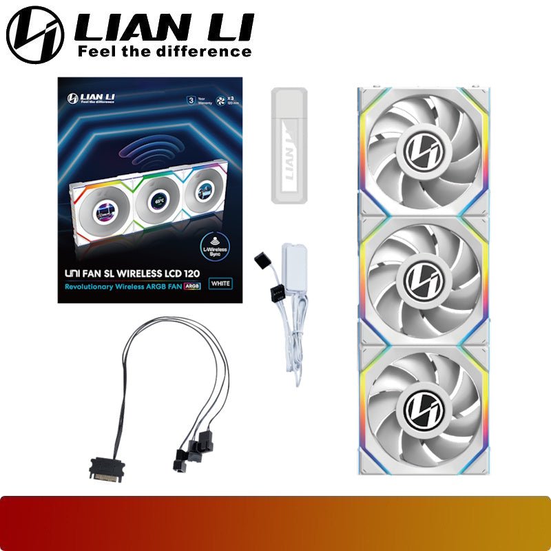 LIAN LI UNI FAN SL Wireless LCD 120 Triple Pack - 9 - Nano Komputer