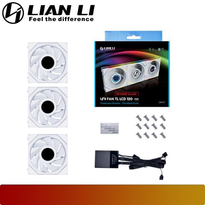 LIAN LI UNI FAN TL LCD 120 Reverse Blade Triple Pack - 7 - Nano Komputer