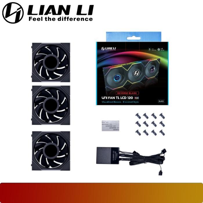 LIAN LI UNI FAN TL LCD 120 Reverse Blade Triple Pack - 6 - Nano Komputer