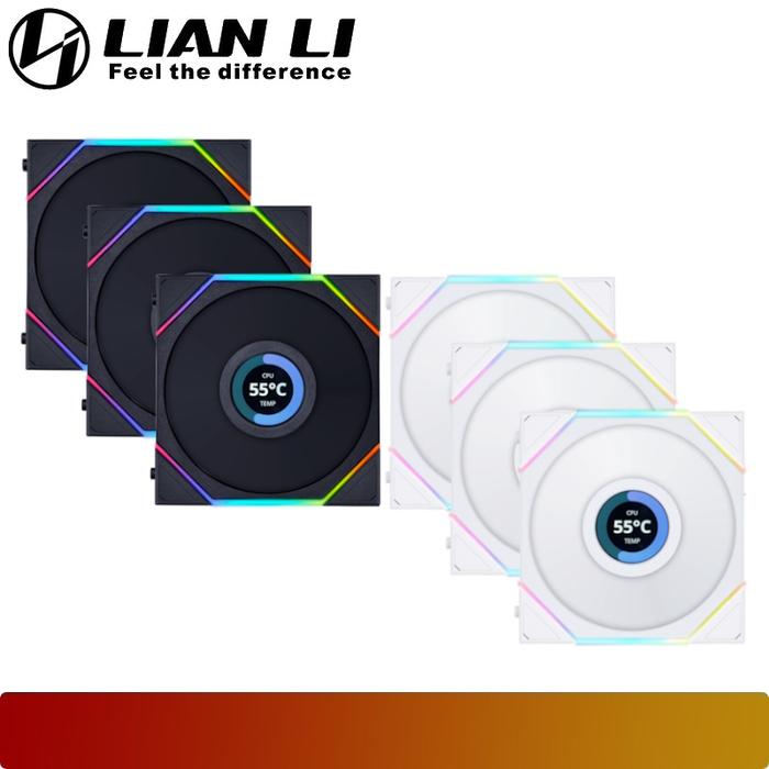 LIAN LI UNI FAN TL LCD 120 Triple Pack | LED Lighting and Fan Speed Controller With 1.6” LCD Screen - 1 - Nano Komputer