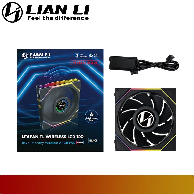 LIAN LI UNI FAN TL120 LCD Reverse Blade Wireless Single Pack - 6 - Nano Komputer
