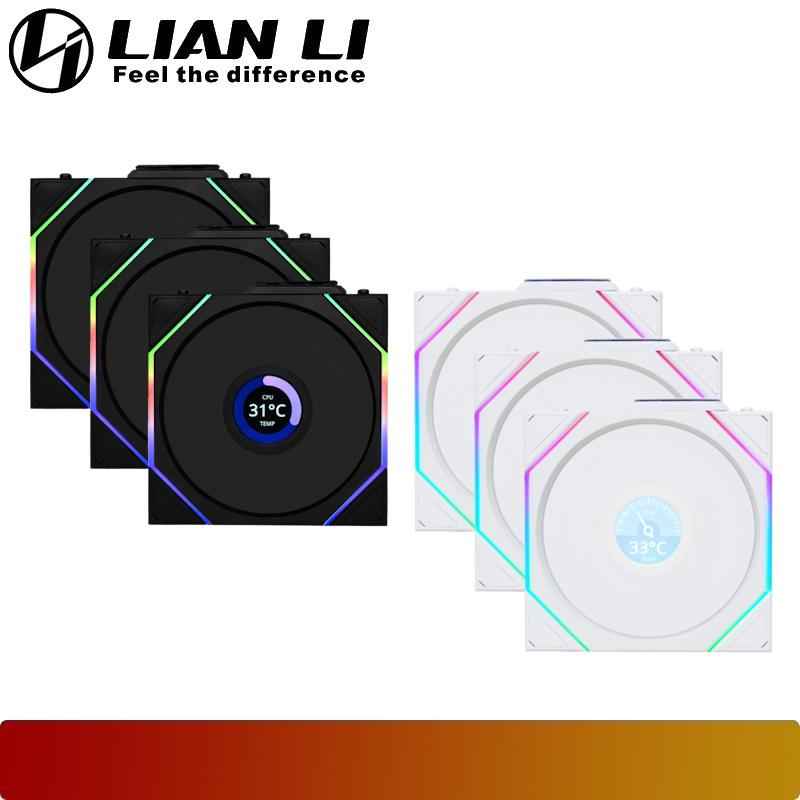 LIAN LI UNI FAN TL120 LCD Reverse Blade Wireless Triple Pack - 1 - Nano Komputer