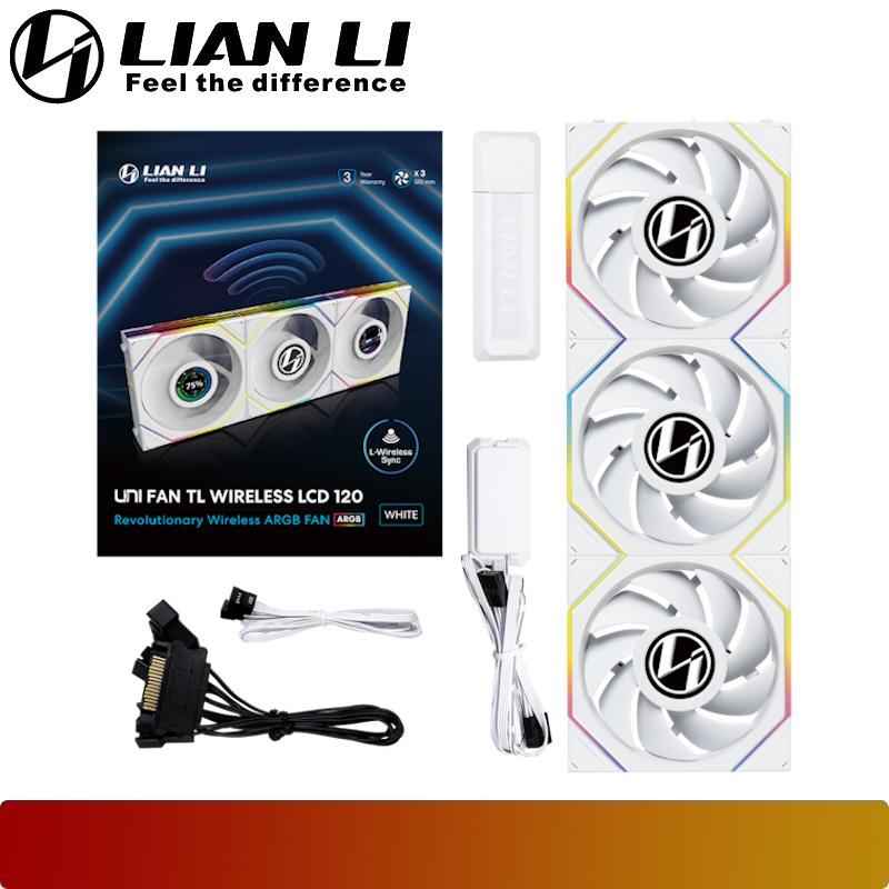 LIAN LI UNI FAN TL120 LCD Wireless Triple Pack - 9 - Nano Komputer