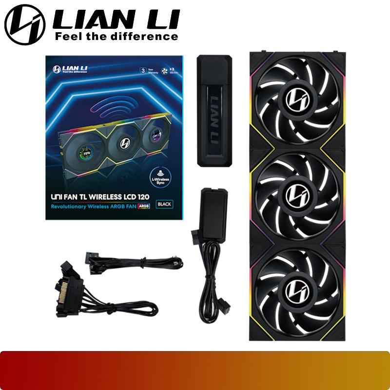 LIAN LI UNI FAN TL120 LCD Wireless Triple Pack - 8 - Nano Komputer