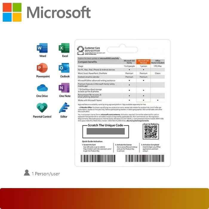 Microsoft Office 365 Personal POSA Card