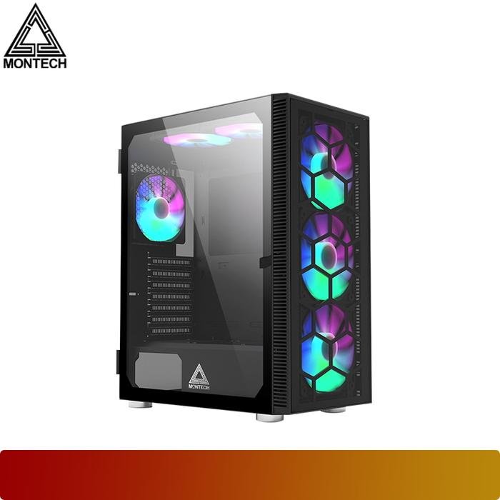 MONTECH X3 GLASS Hitam - 7 - Nano Komputer