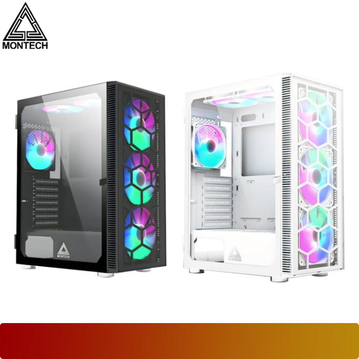 MONTECH X3 GLASS Hitam - 1 - Nano Komputer