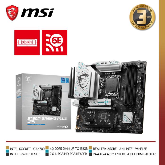 MSI B760M GAMING PLUS WIFI - 1 - Nano Komputer