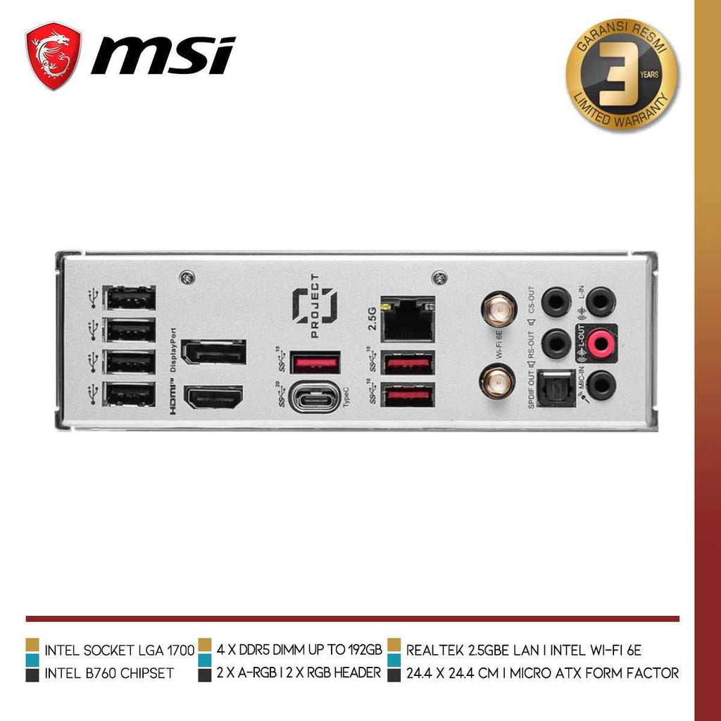 MSI B760M PROJECT ZERO - 4 - Nano Komputer