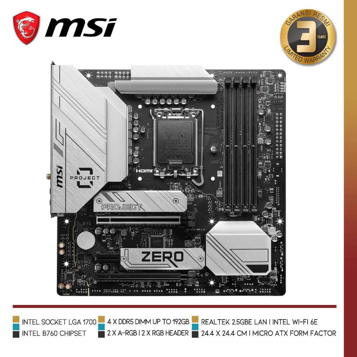 MSI B760M PROJECT ZERO - 2 - Nano Komputer