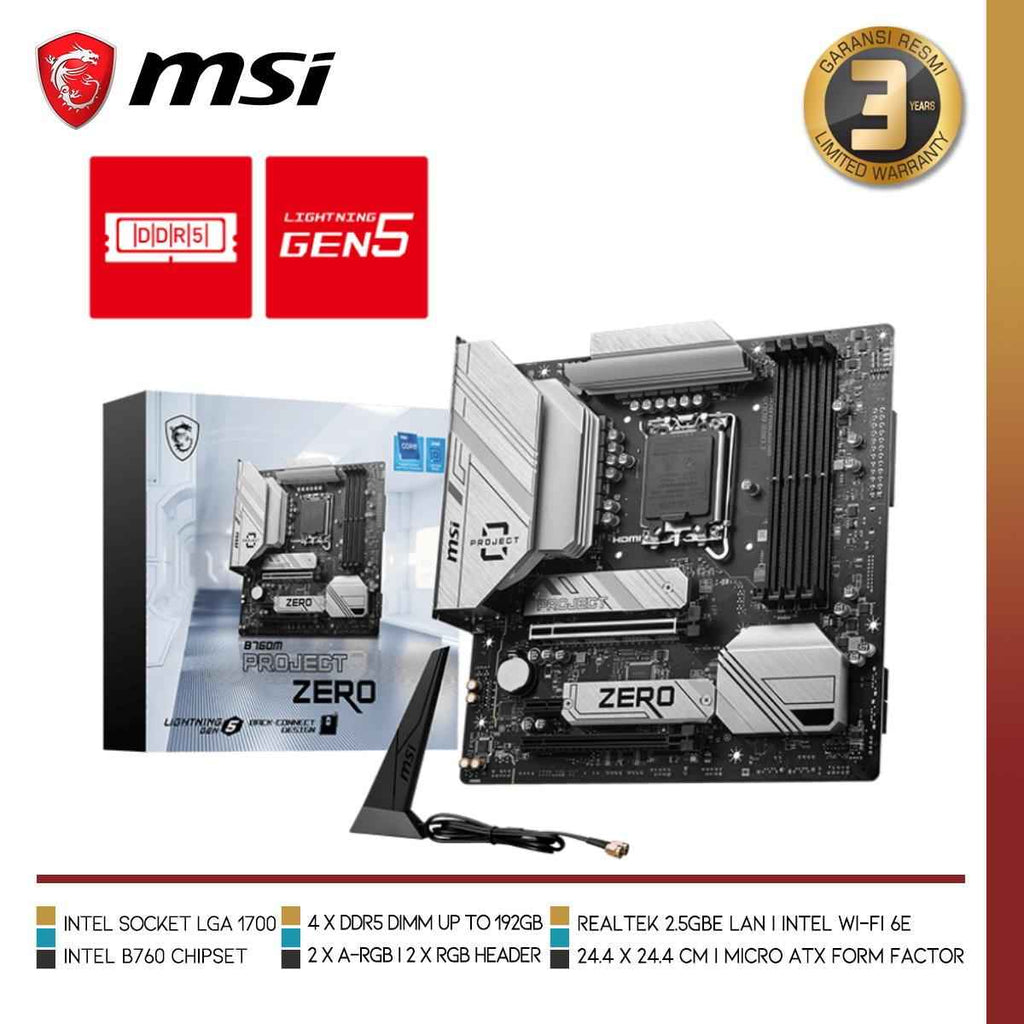 MSI B760M PROJECT ZERO - 1 - Nano Komputer