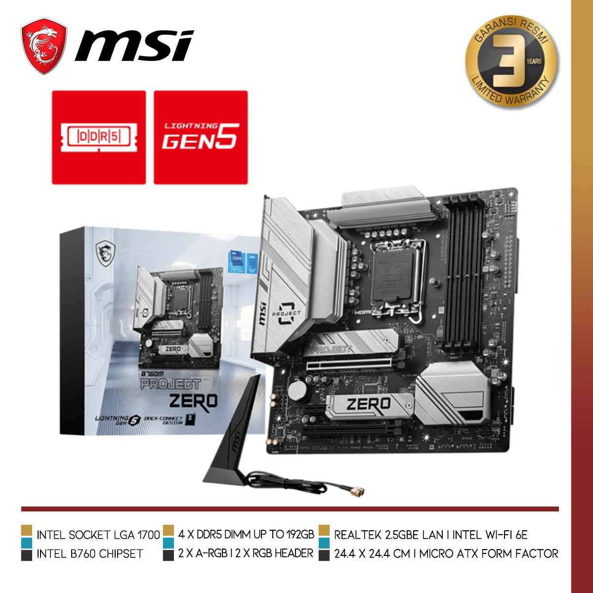 MSI B760M PROJECT ZERO - 1 - Nano Komputer