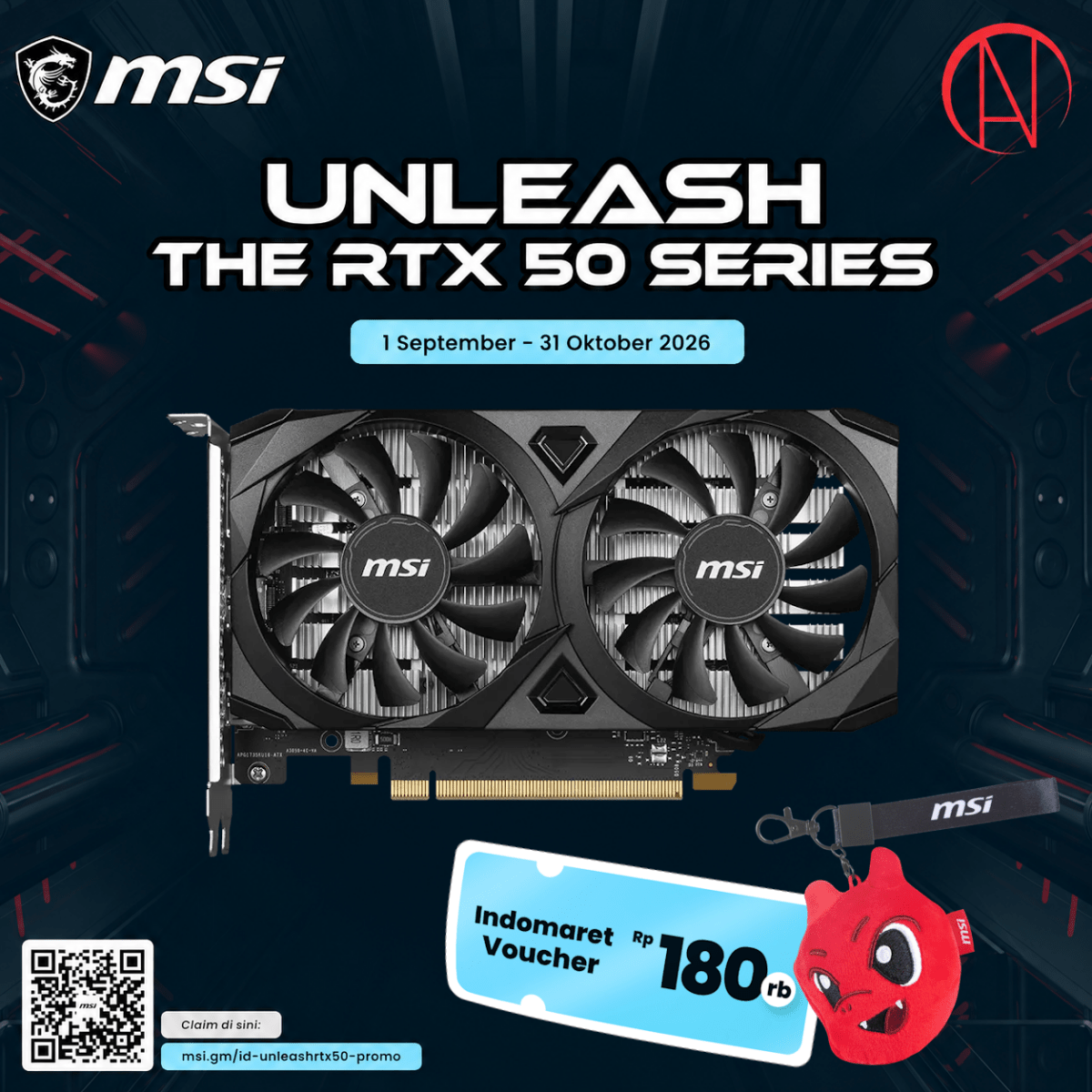 MSI GeForce RTX 3050 VENTUS 2X E 6G OC-1-Nano Komputer