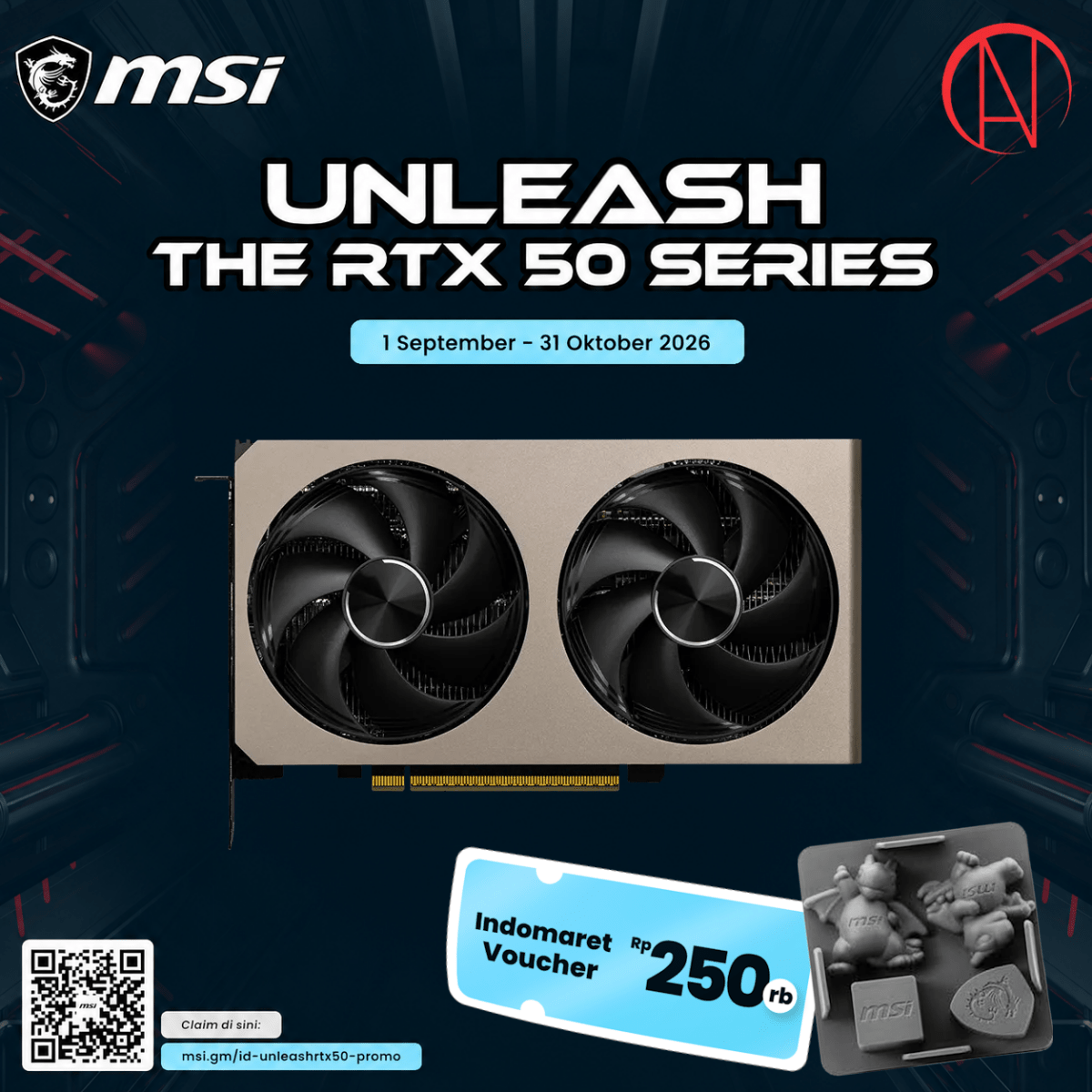 MSI GeForce RTX 5060 Ti 16G INSPIRE 2X OC-1-Nano Komputer