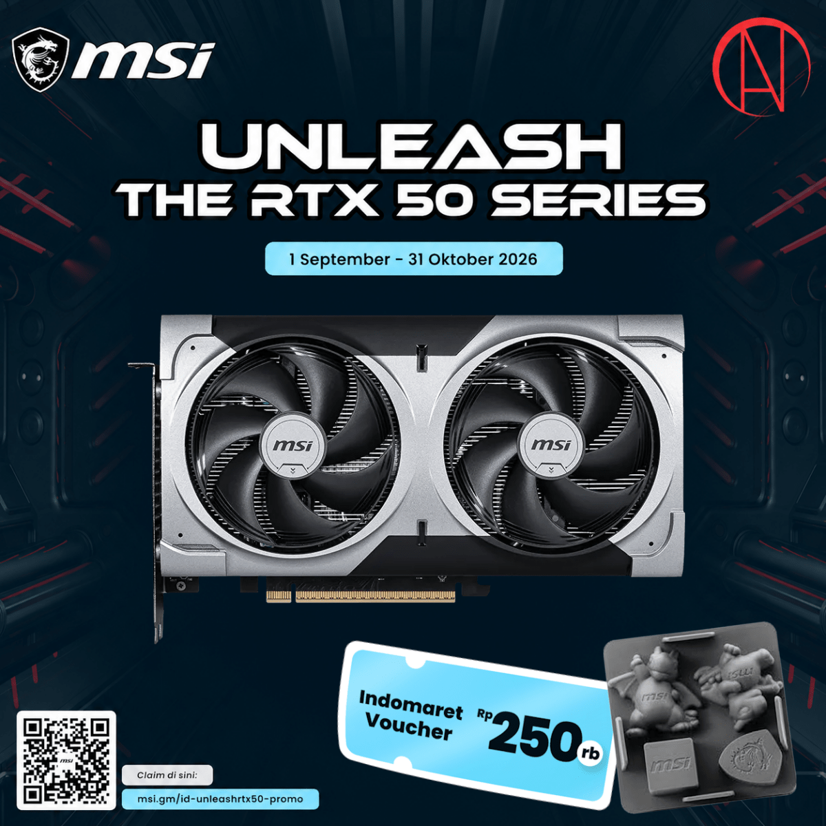 MSI GeForce RTX 5060 Ti 16G VENTUS 2X PLUS-1-Nano Komputer