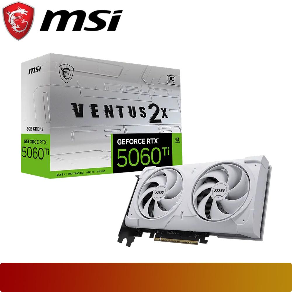 MSI GeForce RTX 5060 Ti 8G VENTUS 2X OC WHITE PLUS - 1 - Nano Komputer
