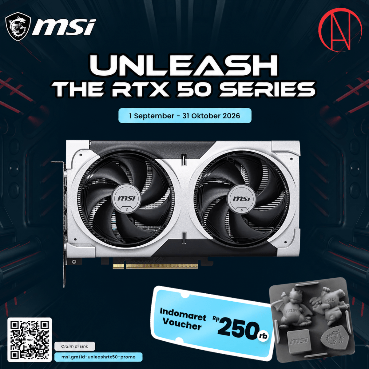 MSI GeForce RTX 5060 Ti 8G VENTUS 2X PLUS-1-Nano Komputer