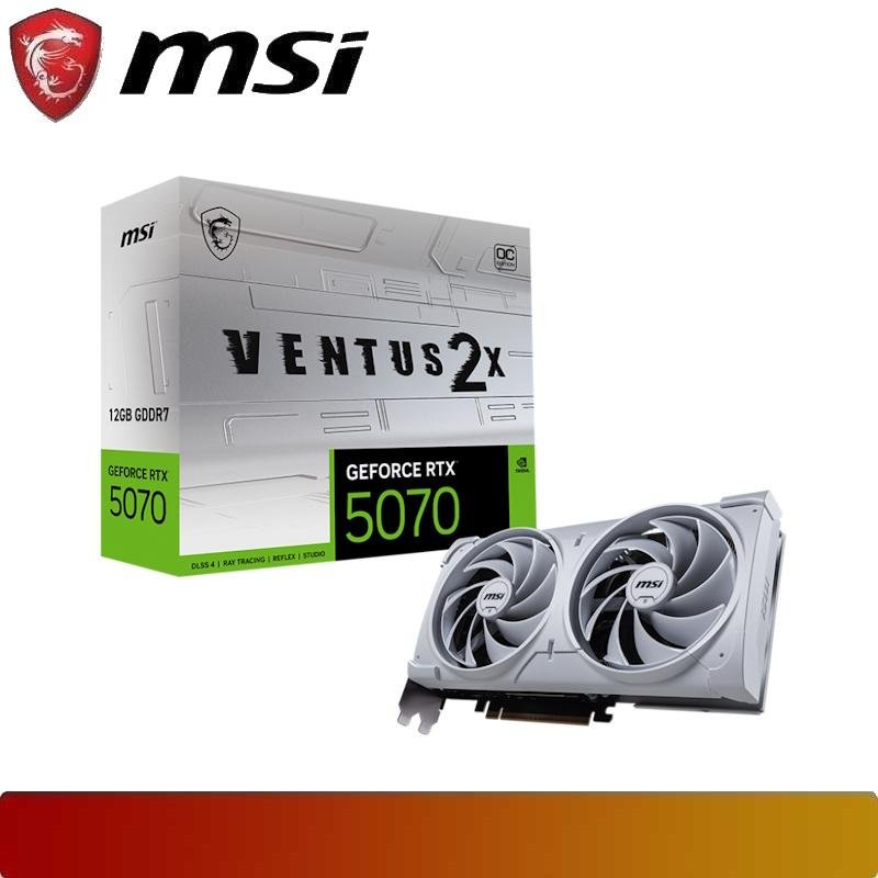 MSI GeForce RTX 5070 12G VENTUS 2X OC WHITE - 1 - Nano Komputer