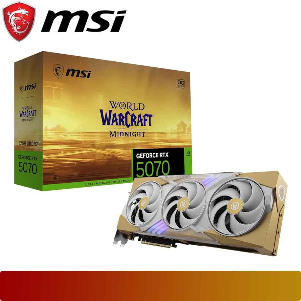 MSI GeForce RTX 5070 12G World of Warcraft MIDNIGHT LIGHT EDITION OC