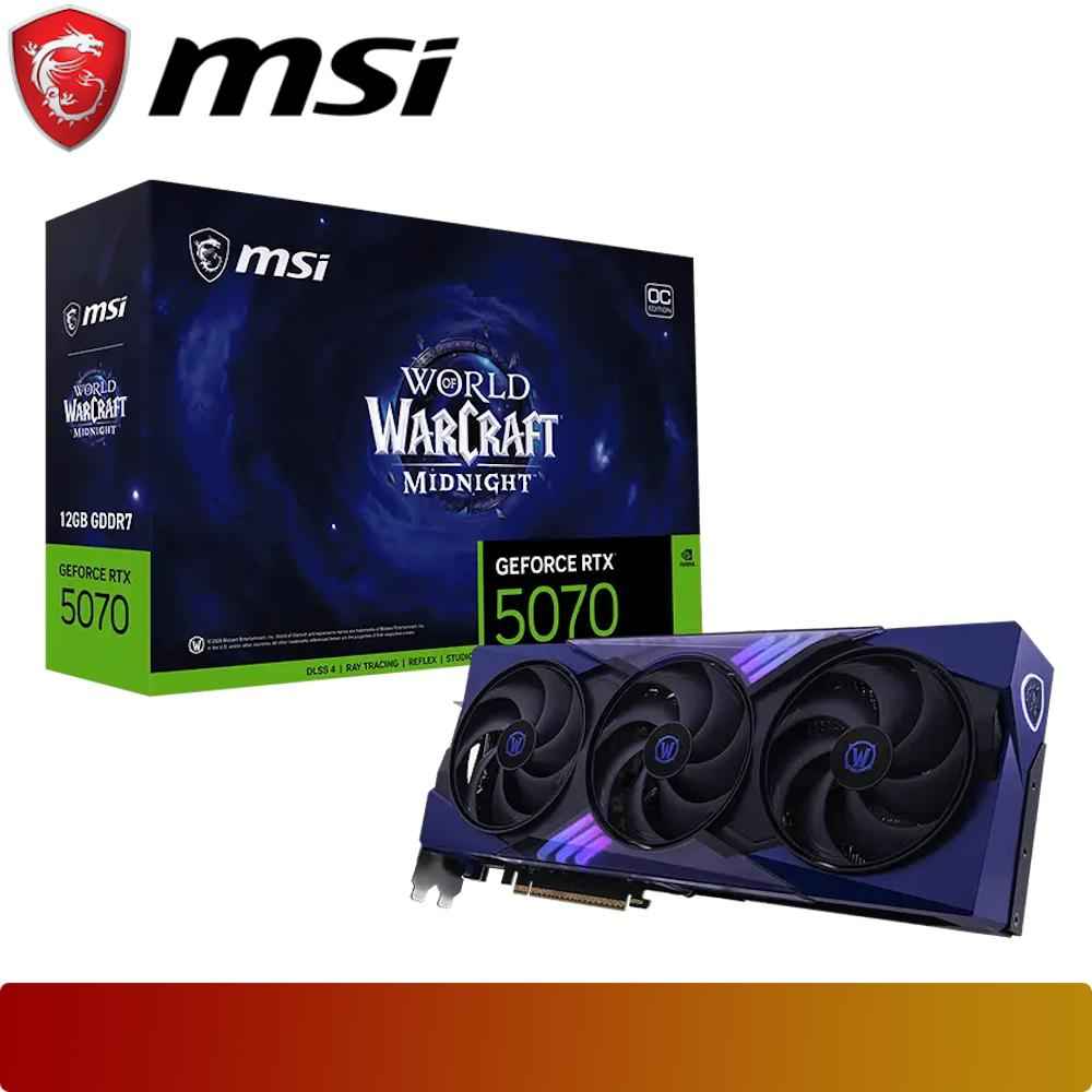 MSI GeForce RTX 5070 12G World of Warcraft MIDNIGHT VOID EDITION OC