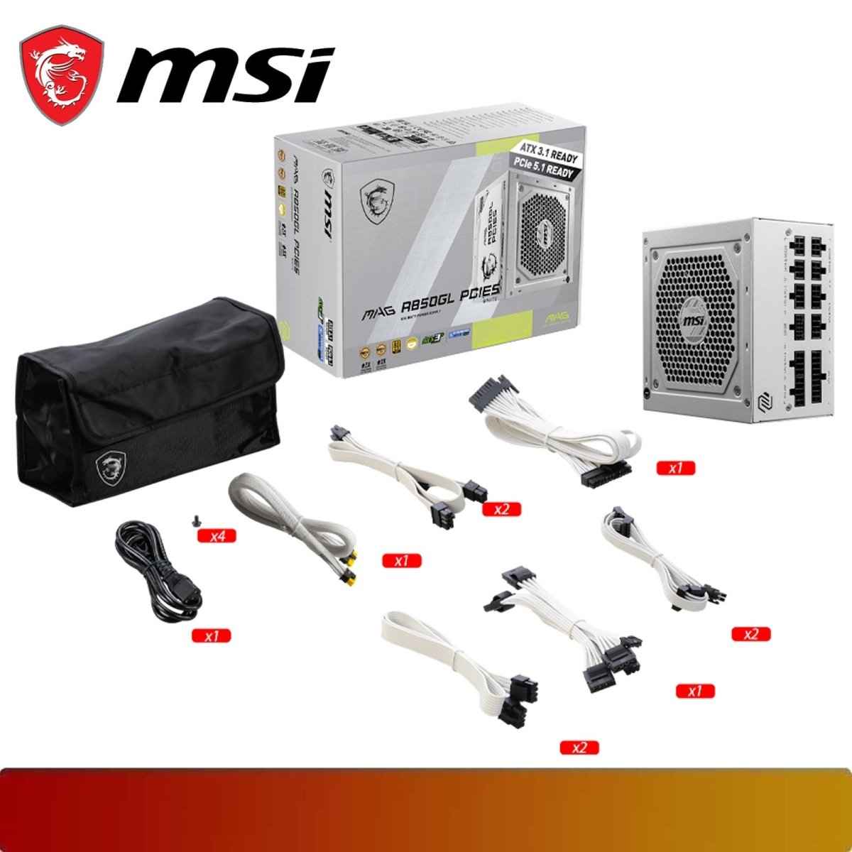 MSI MAG A850GL PCIE5 WHITE