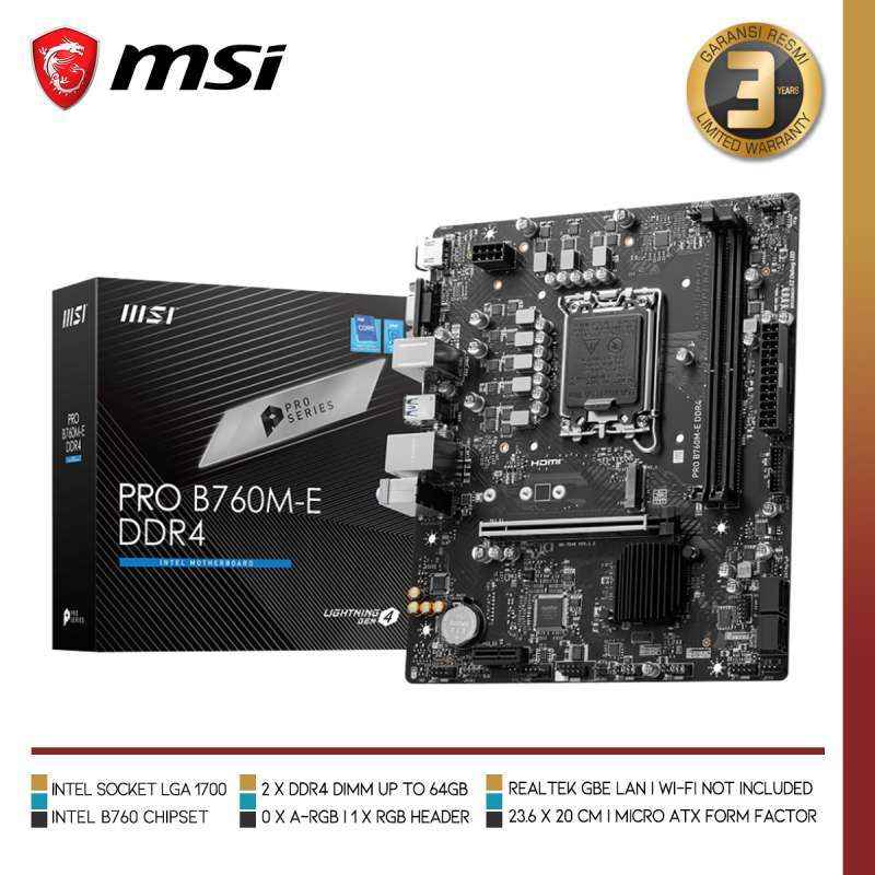 MSI PRO B760M - E DDR4 - 6 - Nano Komputer