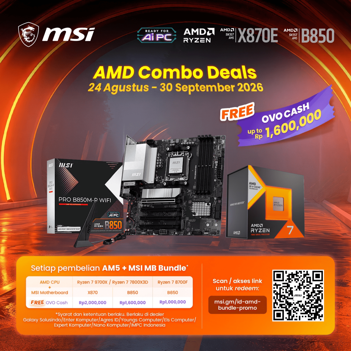 MSI PRO B850M-P WIFI-1-Nano Komputer