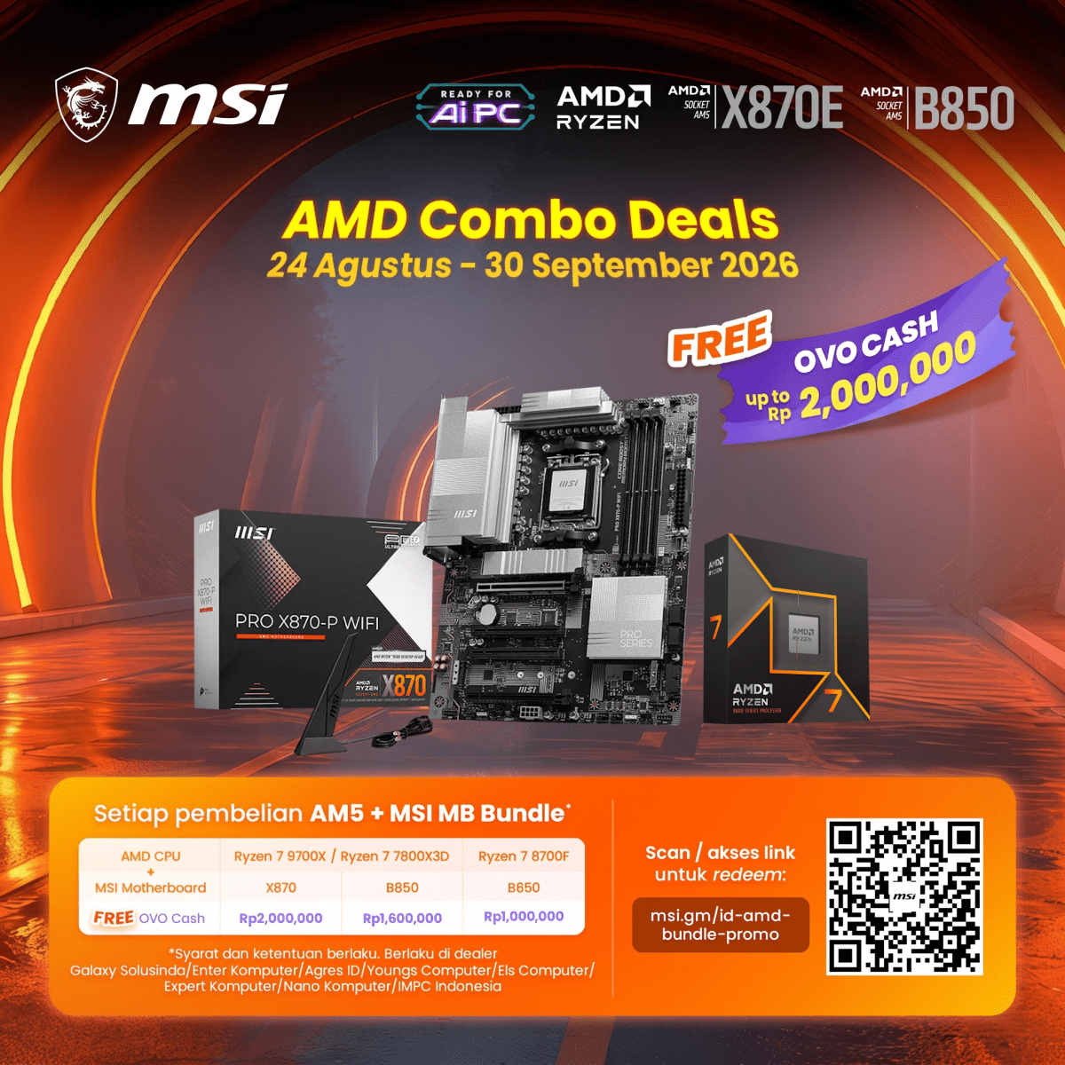 MSI PRO X870-P WIFI-1-Nano Komputer