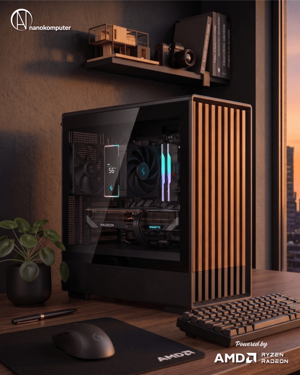 NK GM Casual A30 CR01 PC Gaming : AMD Ryzen 7 8700F, Radeon RX 9060 XT, 32GB, 1TB-2-Nano Komputer