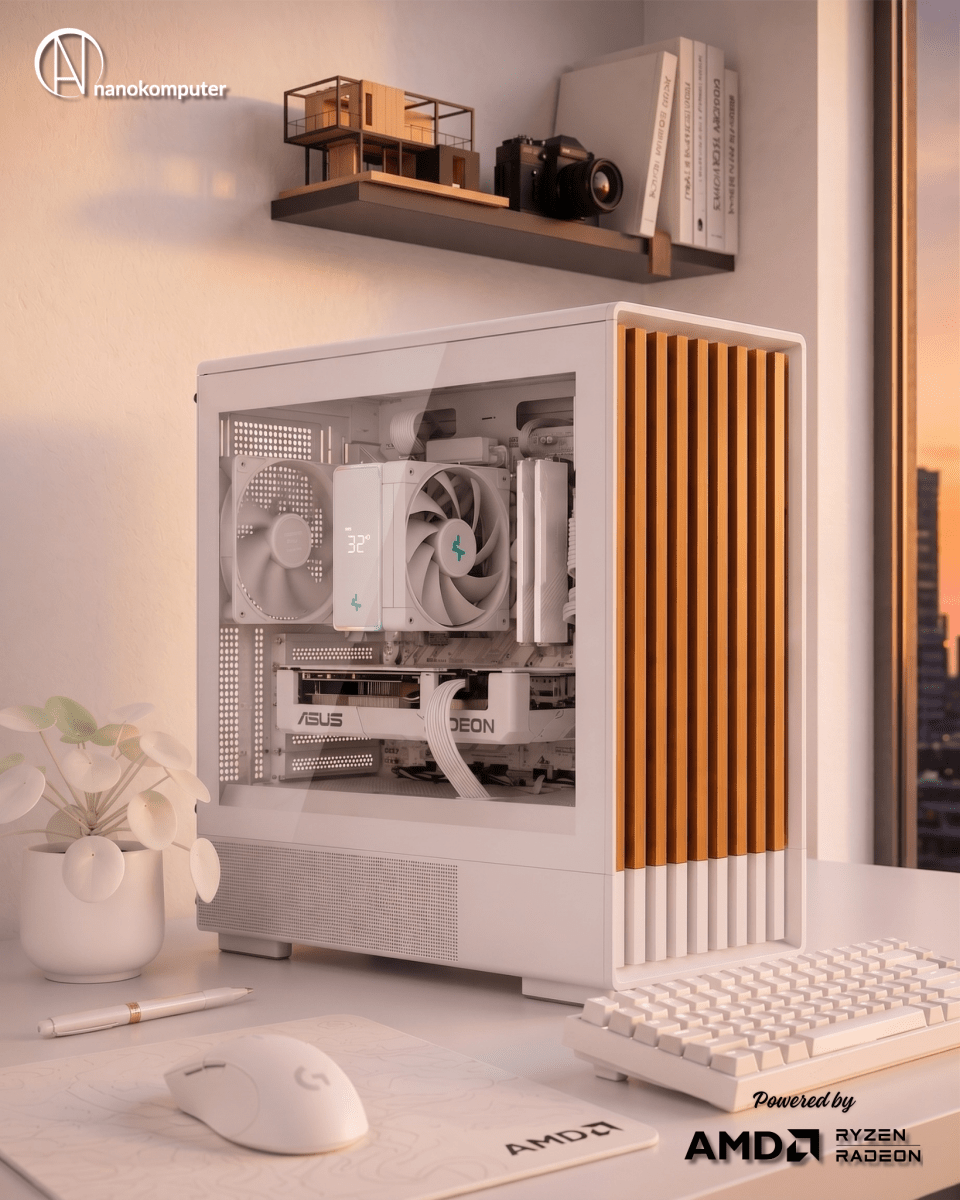 NK GM Casual A30 CR02 PC Gaming : AMD Ryzen 7 8700F, Radeon RX 9060 XT, 32GB, 1TB-2-Nano Komputer