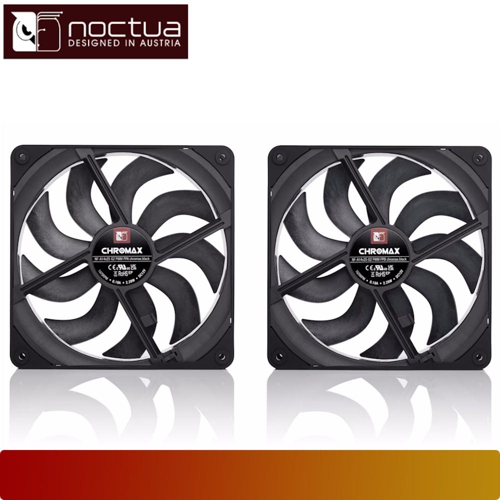 NOCTUA NF - A14x25 G2 PWM Sx2 - PP chromax.black - 2 - Nano Komputer