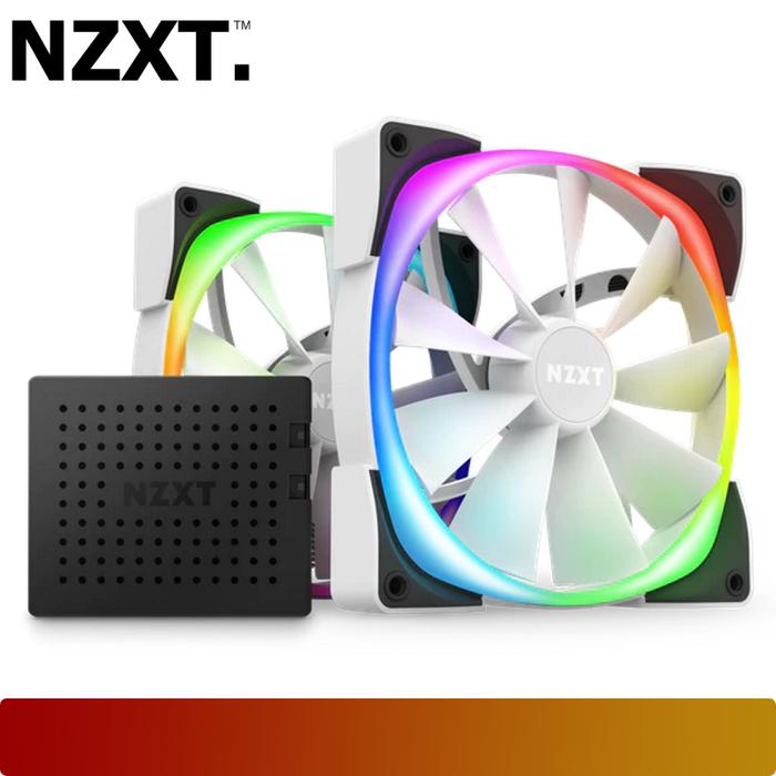 NZXT Aer RGB 2 140mm Twin Starter Pack White - 1 - Nano Komputer