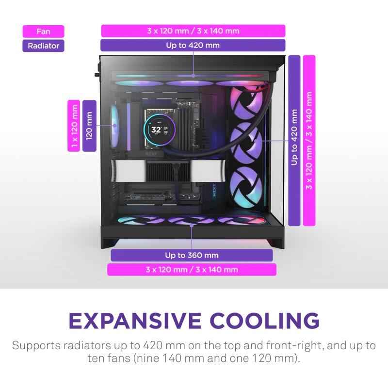 NZXT H9 Flow RGB - 4 - Nano Komputer