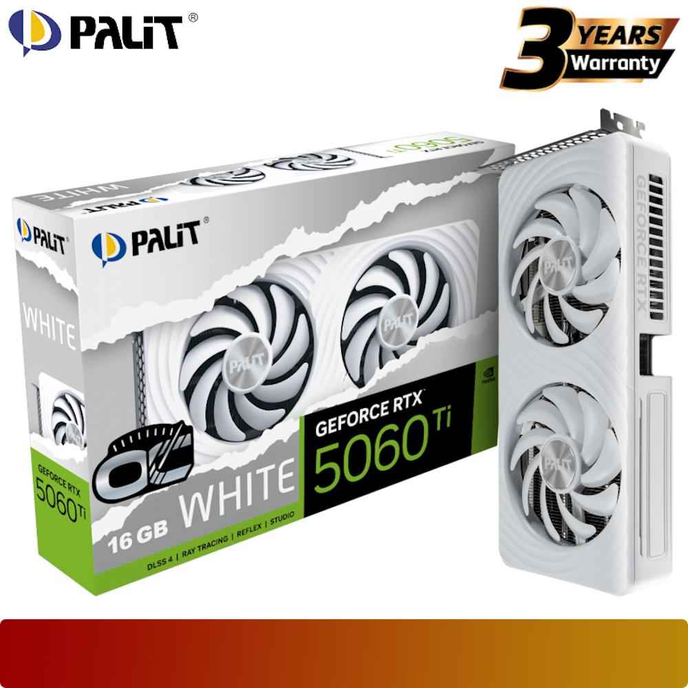 PALIT GeForce RTX 5060 Ti White OC 16GB GDDR7 - 1 - Nano Komputer