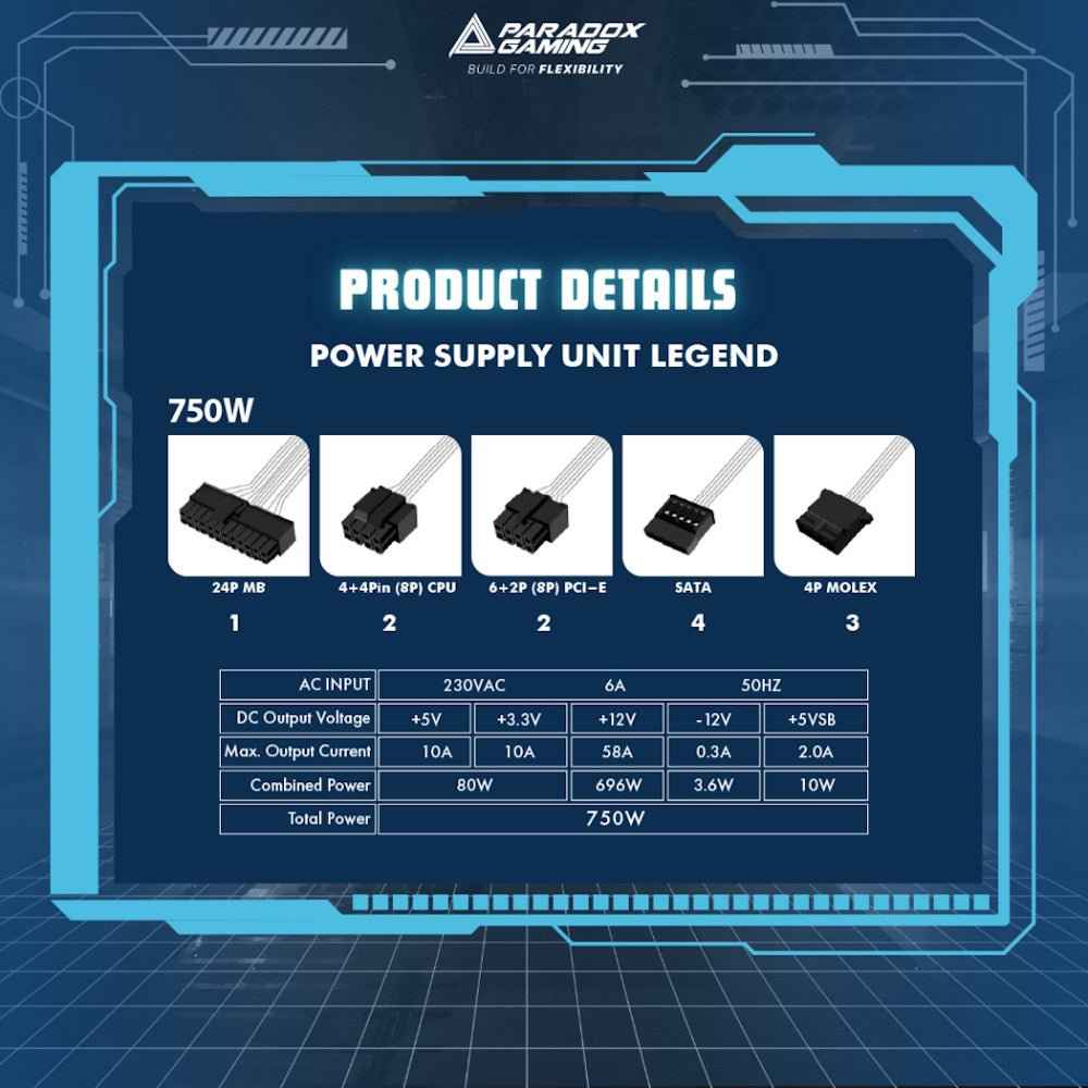 PARADOX GAMING LEGEND 750W