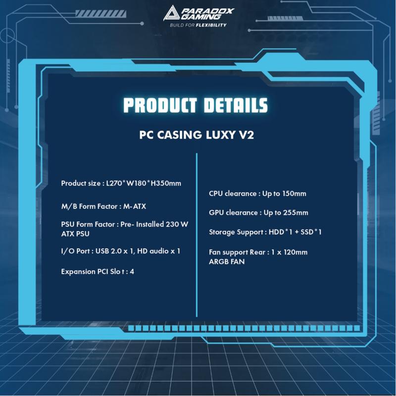 PARADOX GAMING LUXY V2 - 5 - Nano Komputer