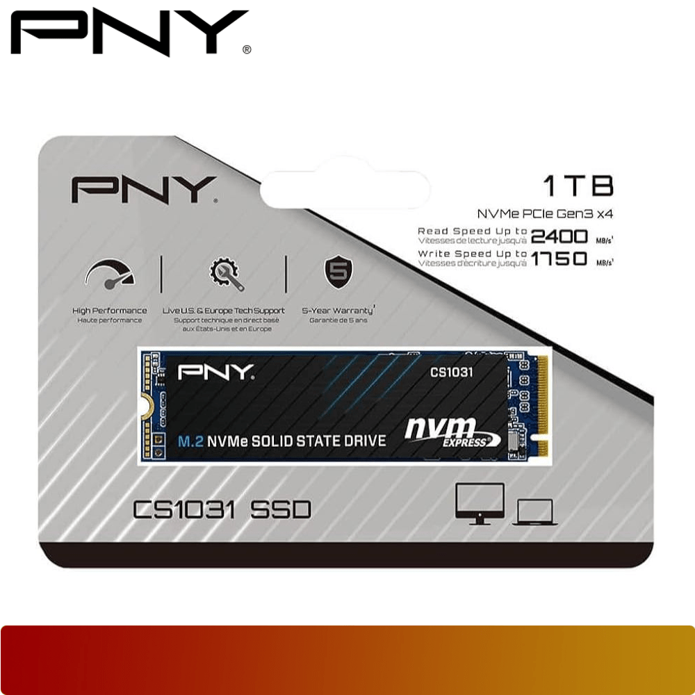 PNY CS1031 M.2 2280 1TB NVMe SSD-3-Nano Komputer