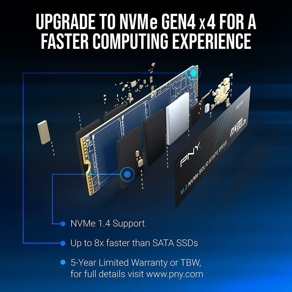 PNY CS2241 M.2 NVMe 500GB SSD - 4 - Nano Komputer