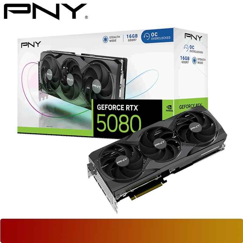 PNY GeForce RTX 5080 Overclocked Triple Fan GPU - 1 - Nano Komputer