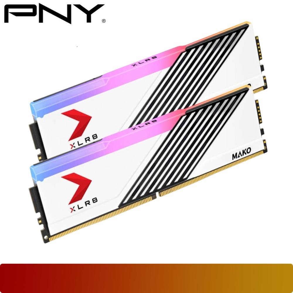 PNY XLR8 Gaming Mako RGB 32GB (2x16GB) DDR5 DRAM 6000MT/s CL40 Kit White - 3 - Nano Komputer