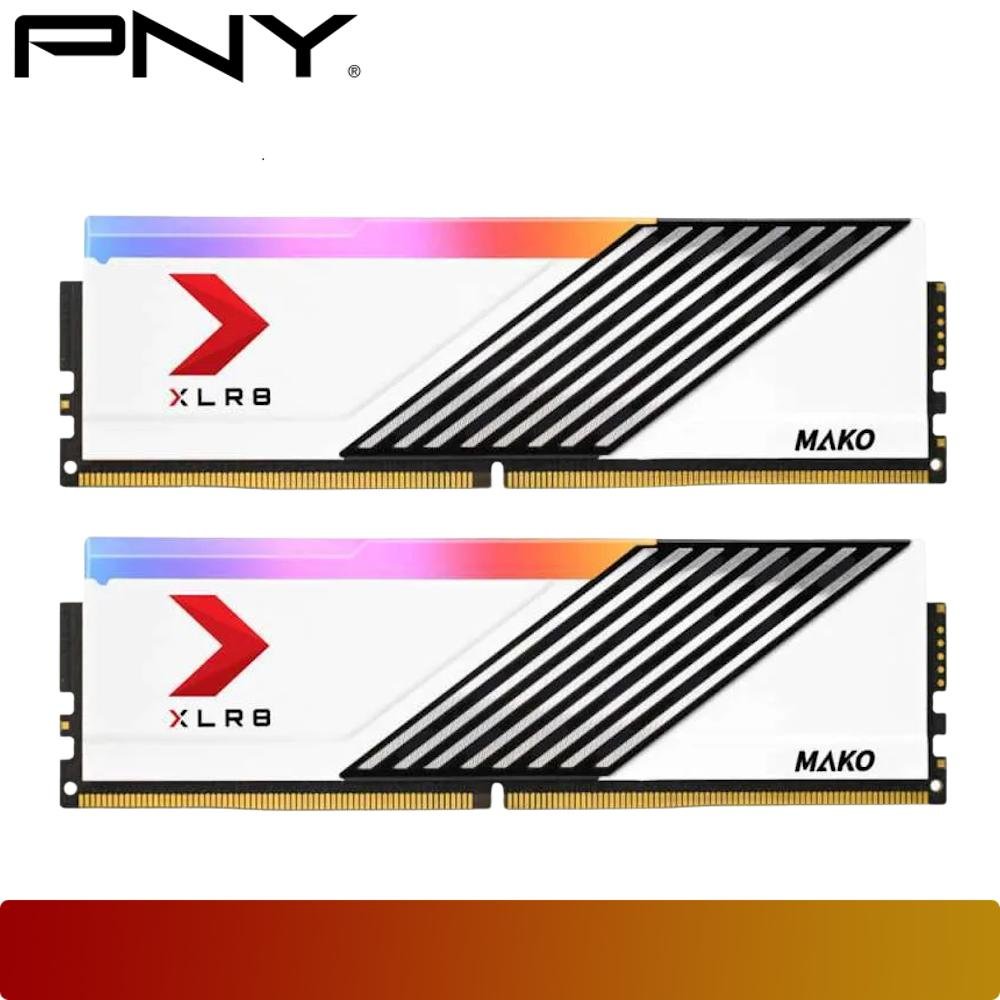 PNY XLR8 Gaming Mako RGB 32GB (2x16GB) DDR5 DRAM 6000MT/s CL40 Kit White - 2 - Nano Komputer