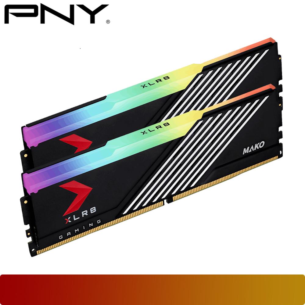 PNY XLR8 Gaming Mako RGB 32GB (2x16GB) DDR5 DRAM 6400MT/s CL40 Kit Black - 2 - Nano Komputer