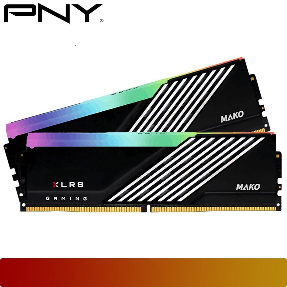 PNY XLR8 Gaming Mako RGB 32GB (2x16GB) DDR5 DRAM 6400MT/s CL40 Kit Black - 1 - Nano Komputer